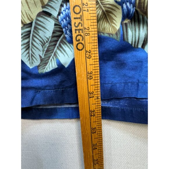 Vintage Pacific Legend Mens Hawaiian Shirt Size  XL Blue Palm Trees Short Sleeve - Picture 8 of 12